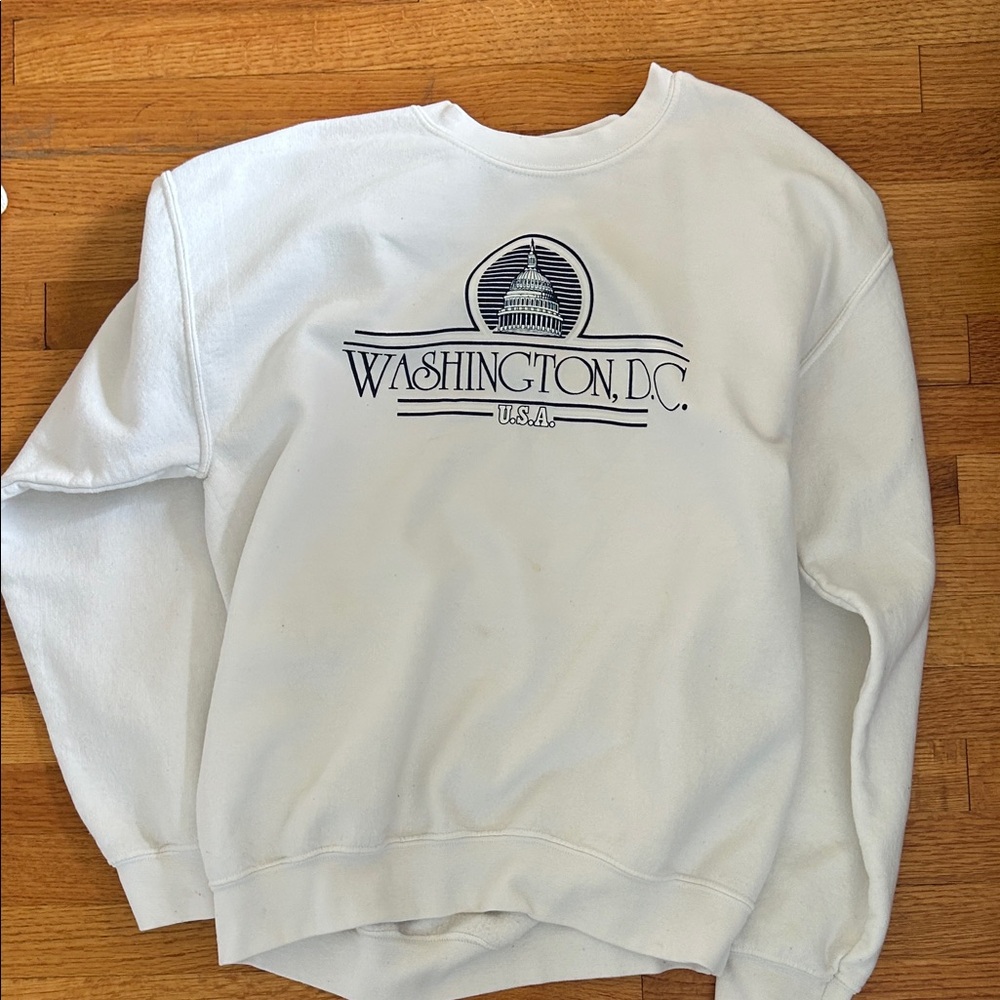 White Washington D.C. Men's Sweater